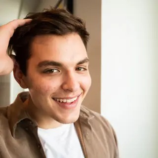 Portrait of a smiling musician